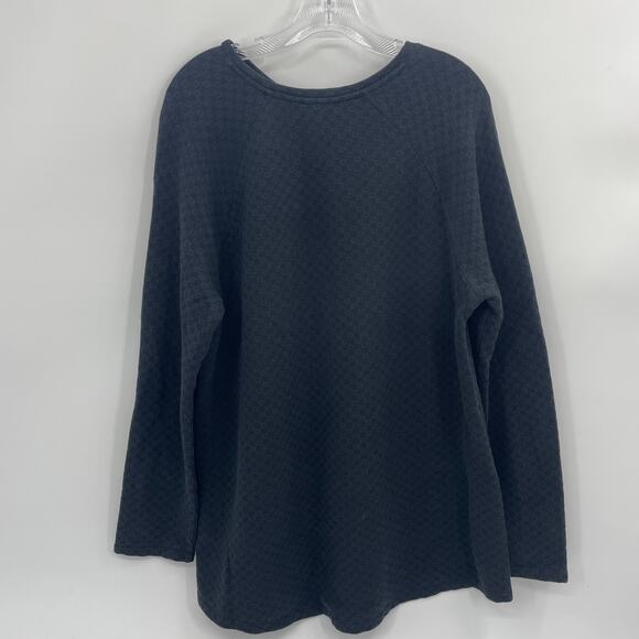 J.JILL Lightweight Sweatshirt Size XL Subdued Floral Print Long Sleeve Pullover - Picture 2 of 8